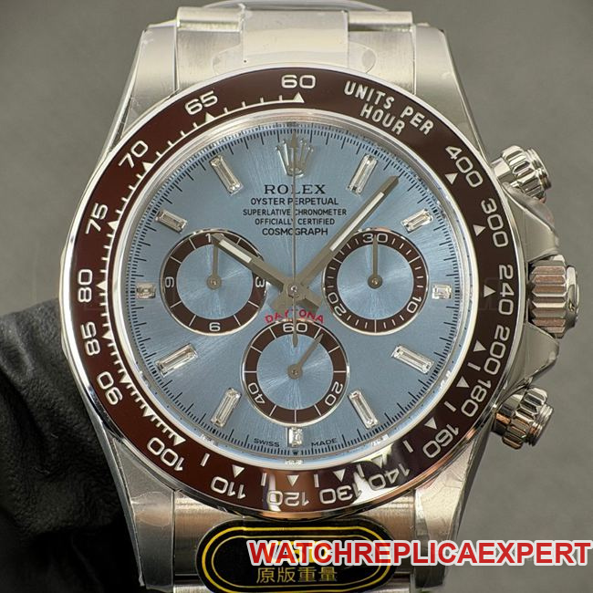 Rolex Daytona Ice Blue Dial Steel Strap 4131 - CBD Factory’s Stunning Original Factory Collectwith Cerachrom Ceramic Bezel