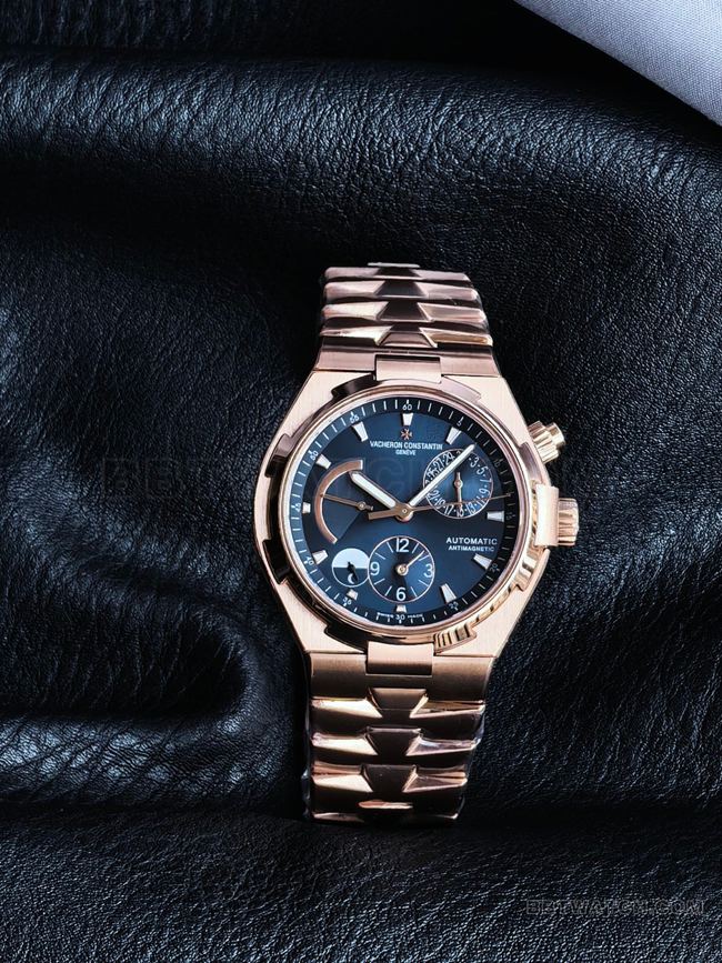 Vacheron Constantin Overseas KR Factory 42mm Rose Gold Stainless Steel Blue Dial 47450