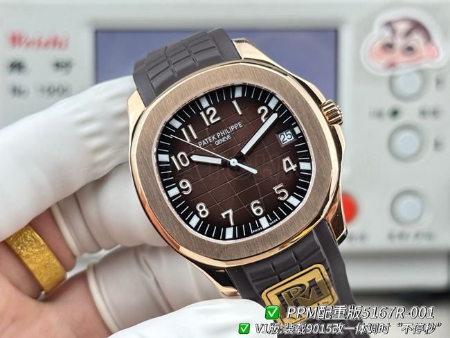 Patek Philippe Aquanaut 5167 PPM Factory Replica with 8.2mm Exact-Match Case and Anti-Peel Gold Plating