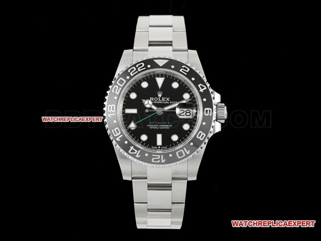 Premium Replica Rolex RICH Factory GMT-Master 126710 Black and Gray Ceramic Bezel with CNC Finish and Luminous Dial