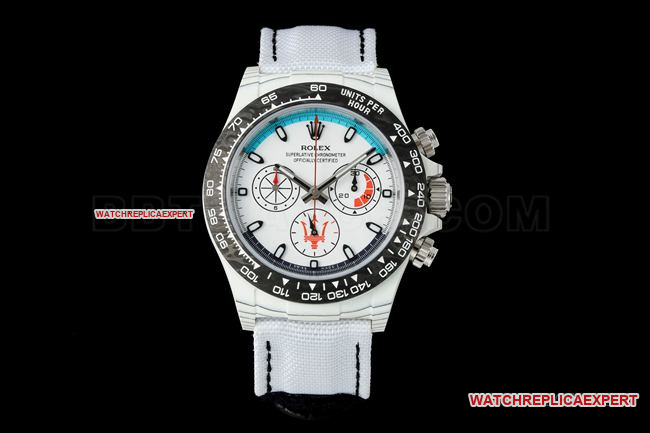 ANT Factory Rolex Daytona White Dial 4130: Carbon Fibre Case with High-End Car Badge Styling