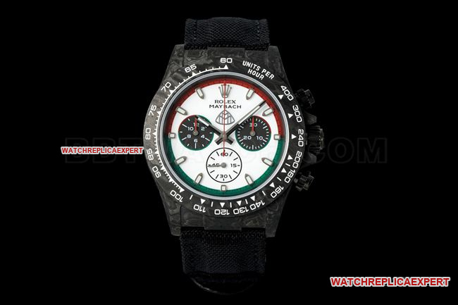 ANT Factory's Rolex Daytona 4130 Replica: White Dial, Carbon Fibre Case with Car Badge Styling