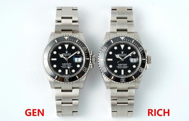 Rich Factory鈥檚 Rolex Black Submariner MK2 Ceramic Replica Rolex Goes Head-to-Head with the Genuine Watch