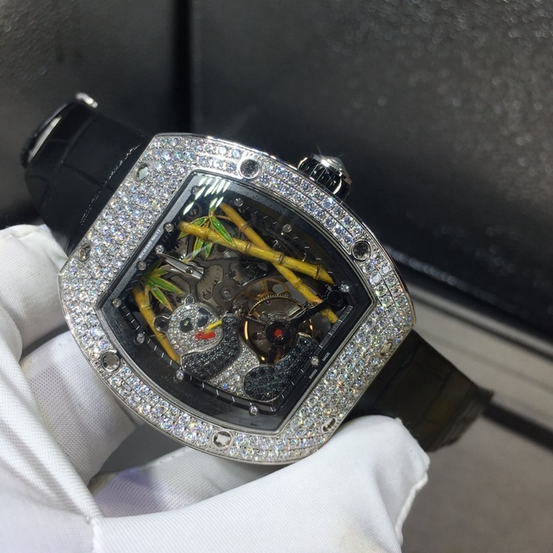 Richard Mille RM Panda Collection South African Real Diamonds Top Quality Collect