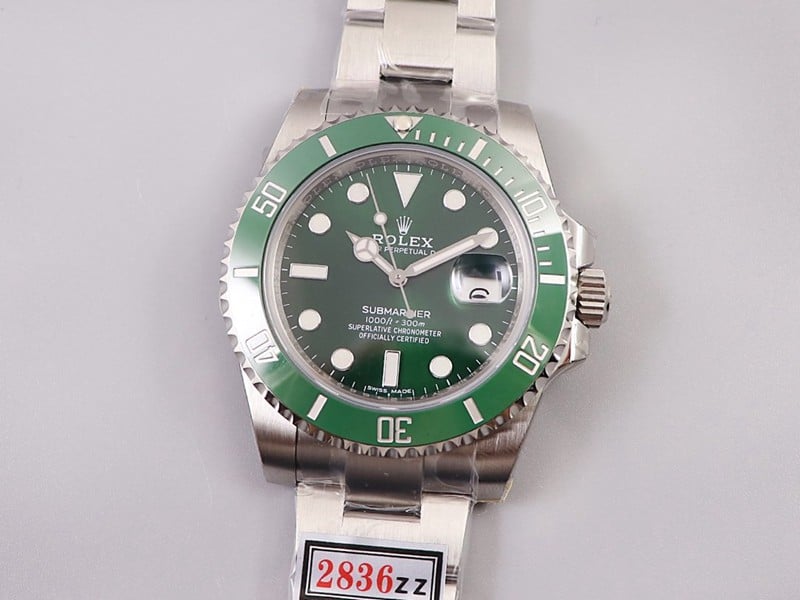 Rolex ZZ Green Submariner V2S: Sauberer V3-Werksring, keine Farbabweichung – Top-Super-Clone-Qualität