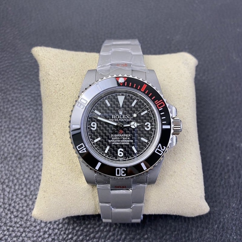 Artisans De Geneve Super Clone Rolex with Rugged Matte Diver Finish and Carbon Disc Surface