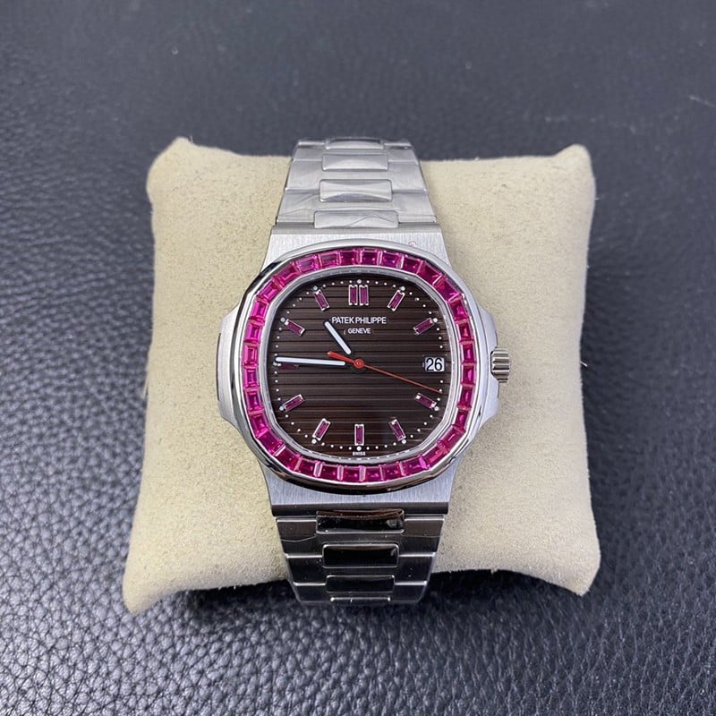PPF Patek Philippe 5711/112p Sporty Elegance Original Factory Super Clone Coffee-Brown Dial Ruby Men's Timepiece