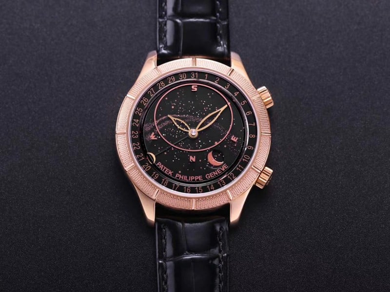 TZ factory Patek Philippe men's super complication timepieces Original Factory super A imitation watches black disk star rose gold strap models 5106R/5102/6104
