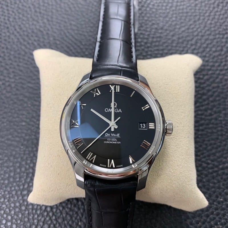 Omega Super Clone CollectWatches Compared with Factory De Ville Series 8500 Movement Models, Crocodile Leather Strap and Premium High-Quality Finish