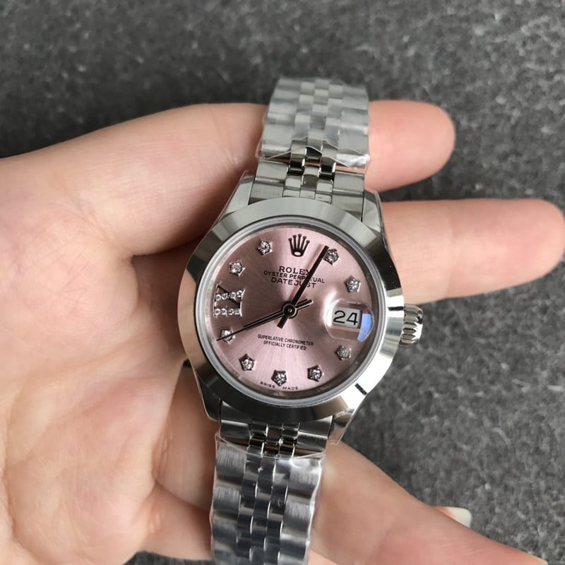 Rolex Datejust 28mm Rolex Ladies' Watch 28mm – Elegant Pink Dial Mechanical CollectOriginal Factory Open Mold Fine Imitation