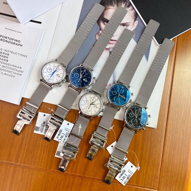 IWC Portofino Milan Steel Edition with Eta7750 Swiss Movement in Black, White and Blue