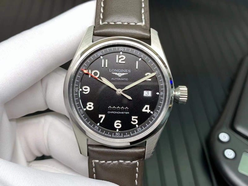 Premium-Grade Longines SPIRIT Pioneer Series Five-Star Admiral Black Dial Mechanical Wristwatch