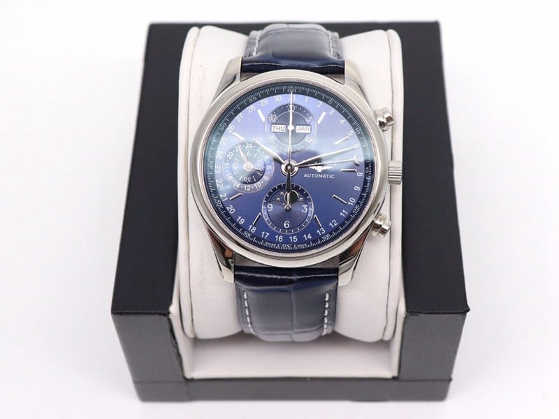 Longines Masterpiece Moon Phase 8-Hands Blue Dial Strap ZF Factory 7751 Collect