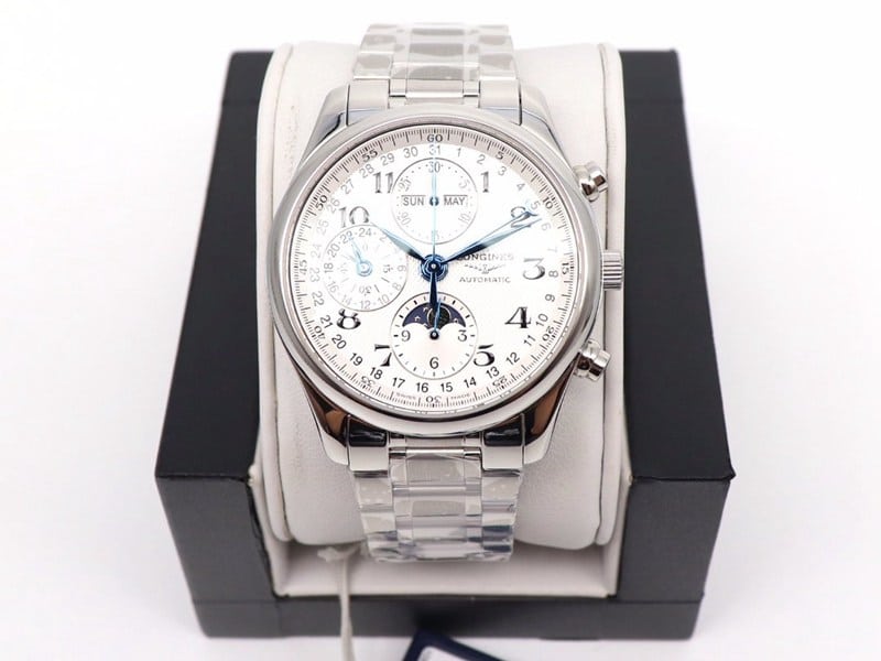 GL Factory Longines Master Eight-Hand Moon Phase 7751 CollectWatch – White Dial Steel Strap, Complex Multi-Function Craftsmanship