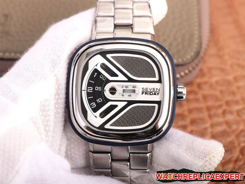 Premium SV Factory SEVENFRIDAY M1B/01M Swiss Automatic Steel Strap Timepiece with Masterpiece Engineering