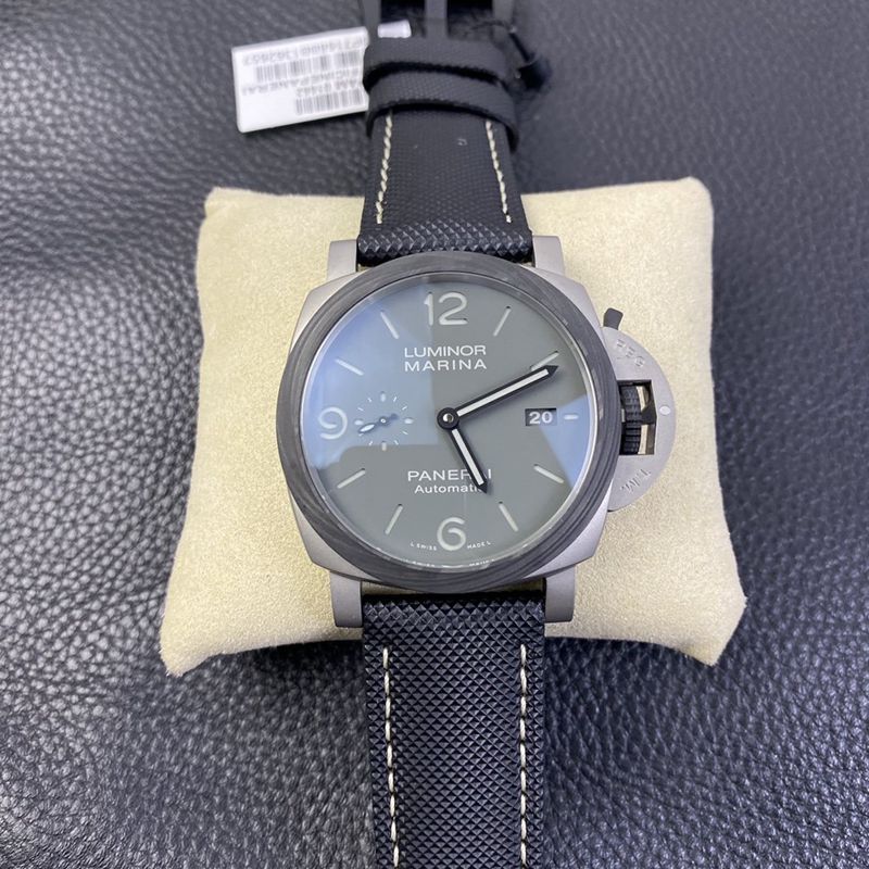 Panerai Panerai pam1662 44MM Luminor Marina “Smoke Gray” Sandblasted Titanium Case CollectWatches