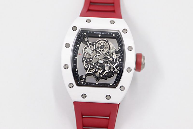 Richard Mille RM-055 White Ceramic "V2" Upgraded Super Clone—Premium Grade Collectwith Pure White Mouth Ceramic