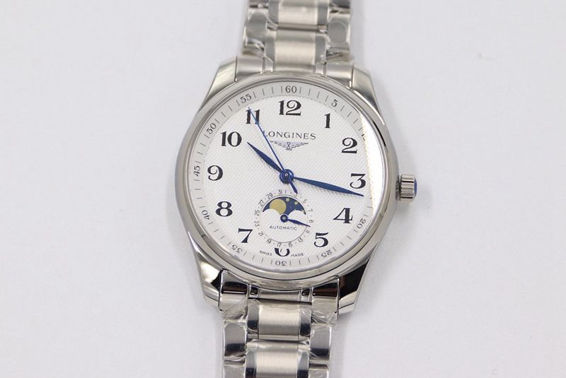 Longines Master Collection L2.909 Moonphase Collectby GS Factory, White Dial, 316 Steel Strap, Elegant and Understated