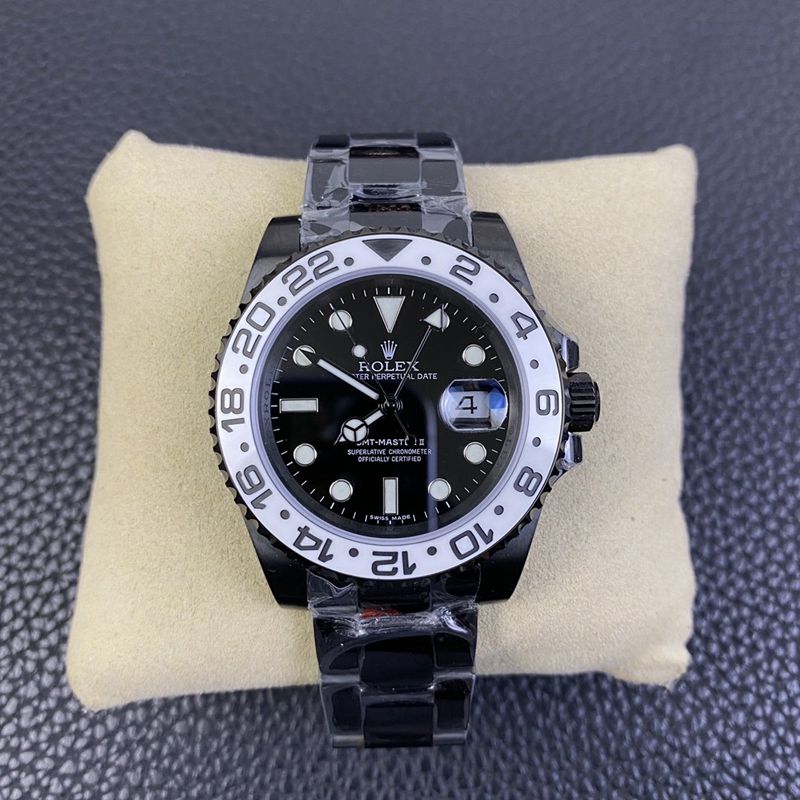 Rolex 116710 Black Knight Oreo CollectWatches – Black and White Bicolor Ceramic Dial GMT-Master II DLC Coated