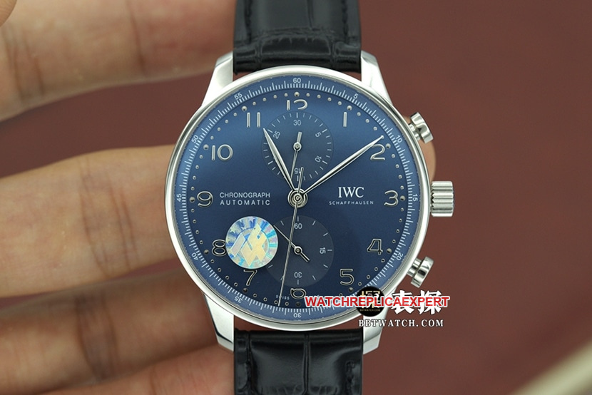 ZF Portuguese IW371606 Original Factory CollectWatch with Blue Disk, Chronograph Mechanical Strap and Wonderful Details