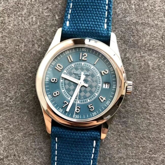 ZF Patek Philippe super clone men's top Original Factory fine imitation gray-blue circular grain 6007A-001 commemorative steel watch