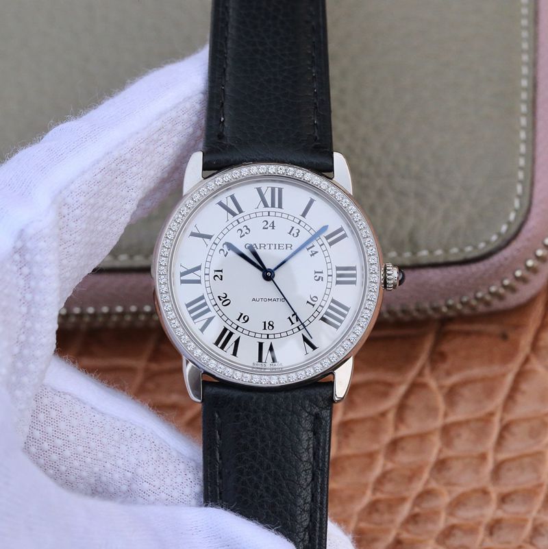 Cartier Cartier London SOLO Medium Boutique CollectWatch WSRN0021 with Blued Steel Hands WSRN0021