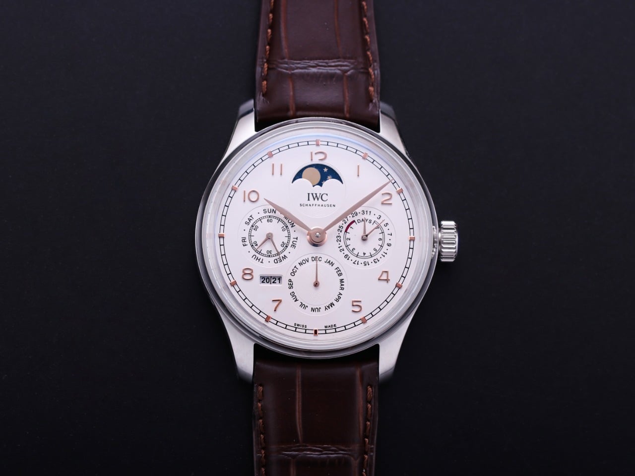 Universal High-Quality IWC Portuguese Collection V9 True Perpetual Calendar Complex Function Watch