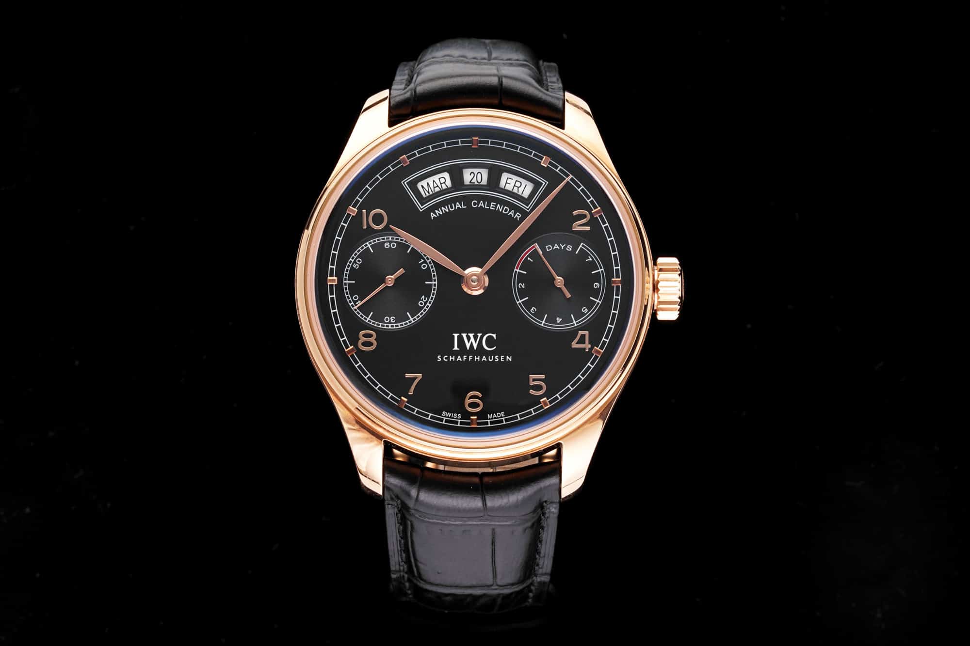 IWC Portuguese Series Annual Calendar Men's Mechanical Super Clone Watch with 44mm Case & Sapphire Mirror