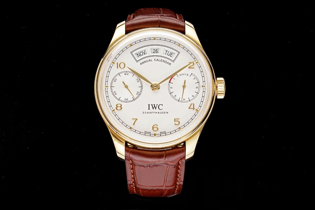 IWC IWC Portuguese Annual Calendar Men's Mechanical Super Clone Watch with 44mm Case and Date, Day & Month Display