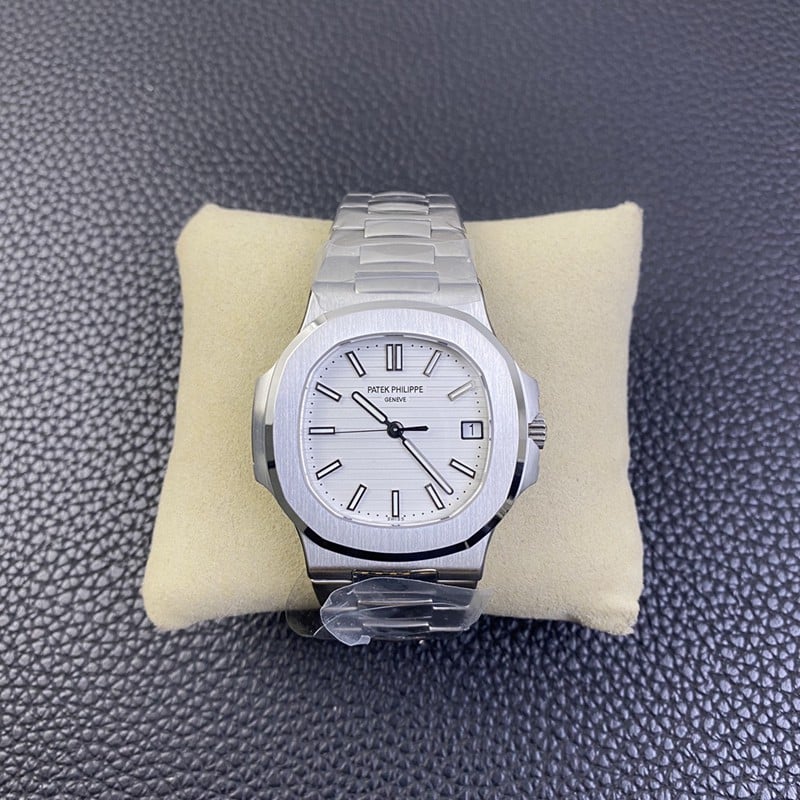 Patek Philippe 3K Factory Men's Sports Elegant Original Factory Super A Fine Imitation Watch Silver White Plate Nautilus Steel Strap Model 5711/1A-011