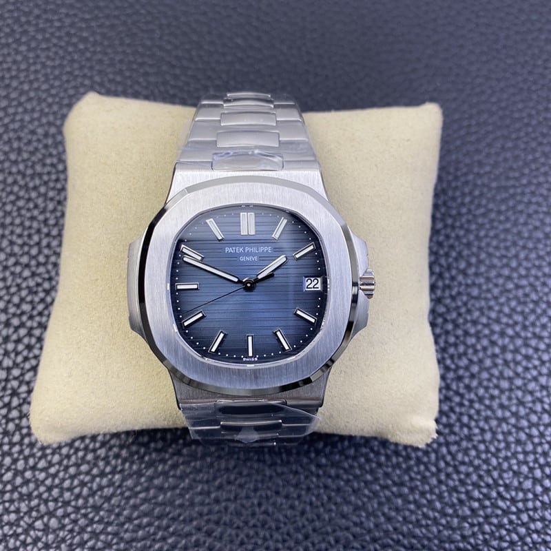 3K Factory Patek Philippe Sport Elegance Top CollectNautilus 5811/1G-001 Blue Sunburst Dial Steel Strap Watch