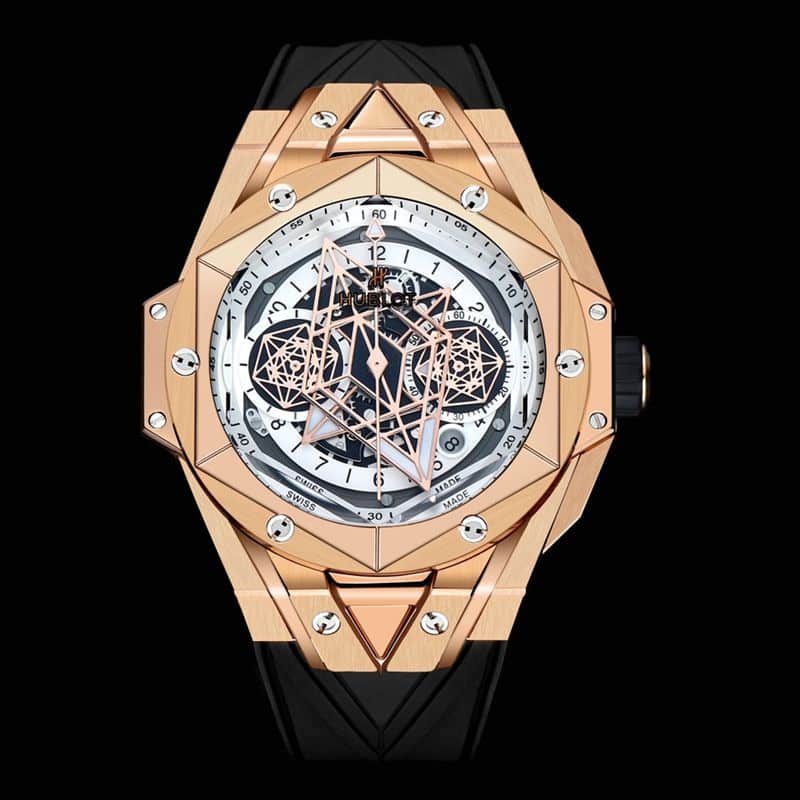 New Big Bang Sang Bleu II Tattoo Men’s Mechanical Watch, Fine Imitation Hublot with 45mm Case Diameter