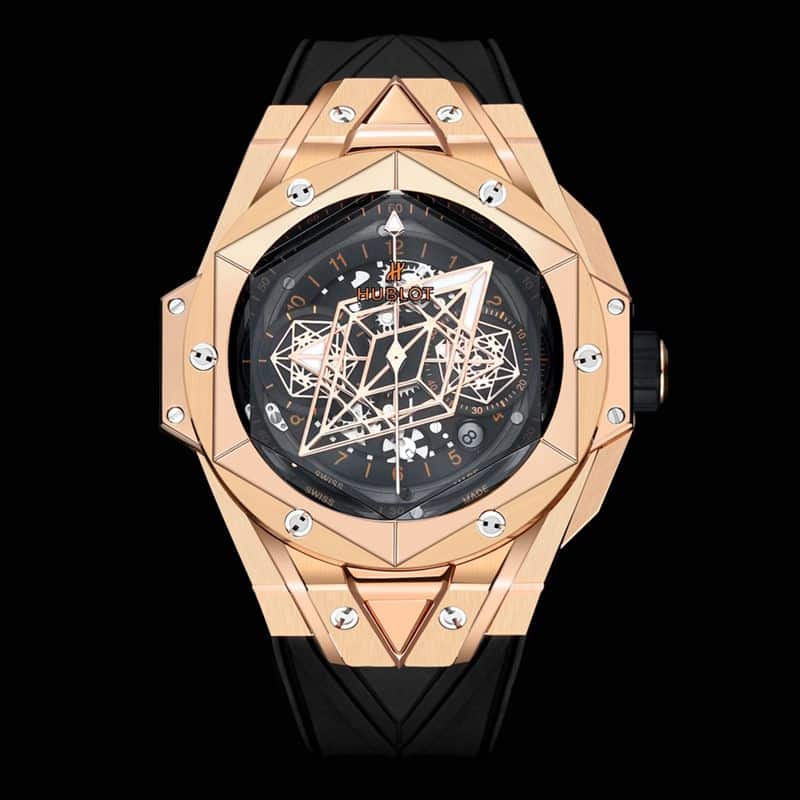 Hublot New Big Bang Sang Bleu II Tattoo Men’s Mechanical Watch with Geometric Shapes Super Clone Fine Imitation Collect