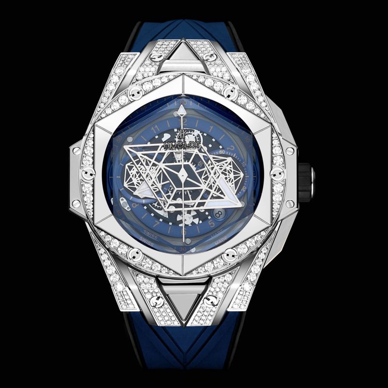 Hublot CollectWatches New Big Bang Sang Bleu II Geometric Tattoo Men’s Mechanical Watch