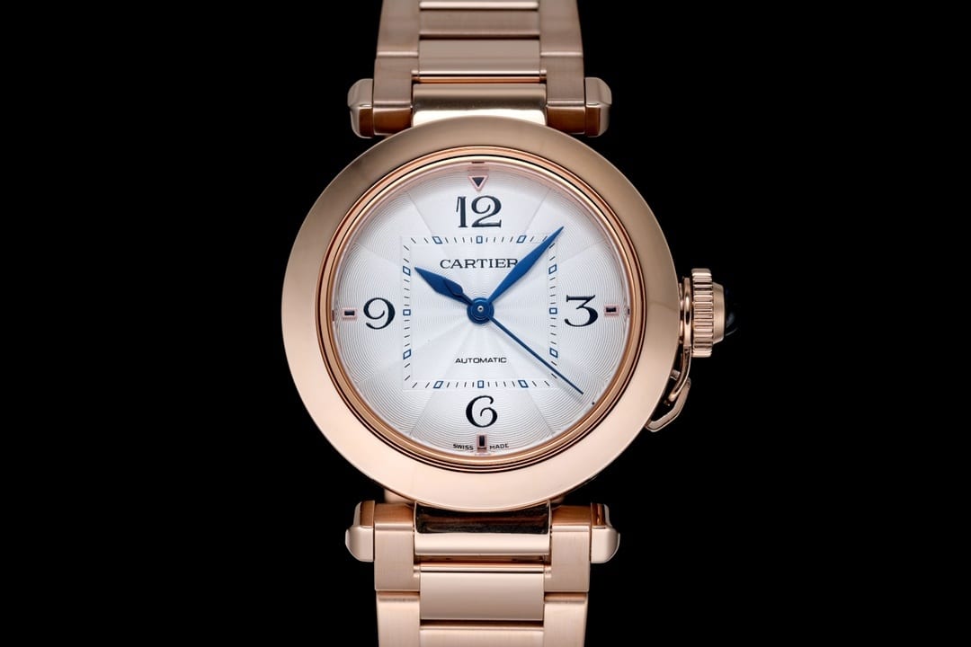 Cartier Pasha Series Women’s Automatic Mechanical Rose Gold Titanium Head Grain Belt Watch