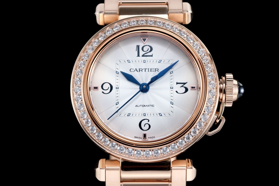 Cartier Pasha Series BV Factory Rose Gold 35mm Ladies' Automatic Watch with White Dial, Highest Version