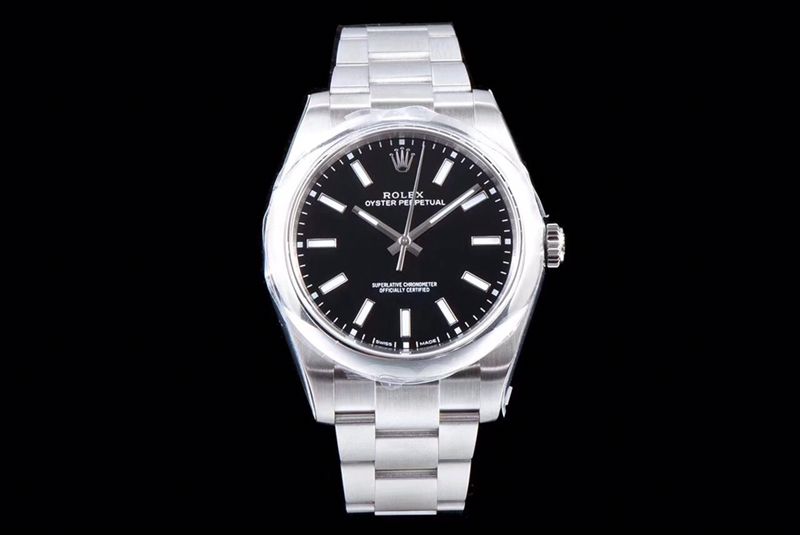 Premium Rolex Rolex Rolex Oyster Perpetual Men’s Mechanical Watch with Black Dial and 904L Steel Bracelet