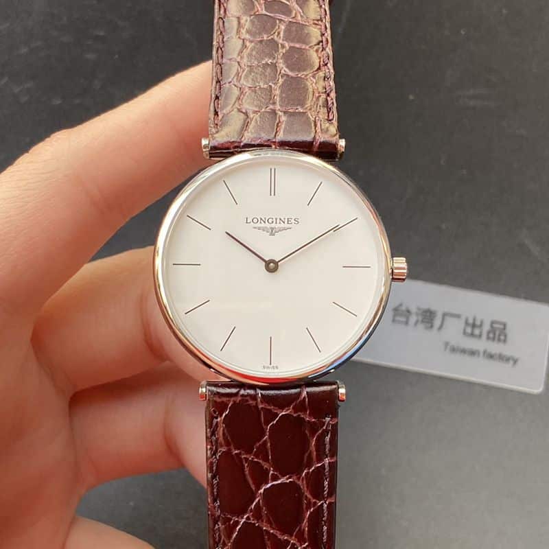 Top Replica Longines La Grande Classique Jialan Series Couple Watches with Swiss Quartz Movement, Ultra-Thin White Dial, and Interchangeable Leather and Steel Strap