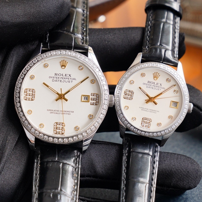 Nouvelle montre de couple Rolex Super Clone en acier 316L avec miroir saphir anti-rayures et dernier logo