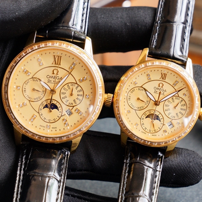 Omega Zehntausend-Jahres-Kalender-Chronographen-Paaruhr, aristokratisches Kunstwerk
