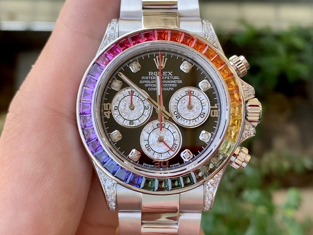 Rolex Rainbow Men's steel strap wristwatch
