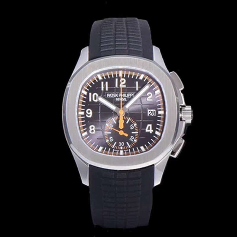 Patek Philippe OM Factory Patek Philippe Men’s AQUANAUT 5968A-001 Black Dial Chronograph Rubber Strap Replica Watch