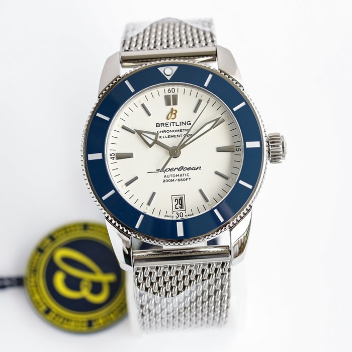 Breitling Men's White-Dial Mechanical Watches – Top-Quality Super Clone with Requested 2824 Movement