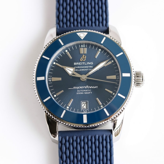 Top CollectWatches Men’s Blue-Dial Super Ocean Culture II 42mm Breitling Mechanical Watch with Asia-2824 Movement V2 Version