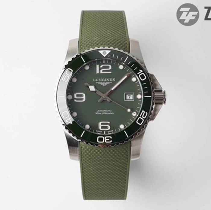 Longines Concas Men's Green Dial CollectWatch with Ceramic Bezel, Stainless Steel Case and ZF