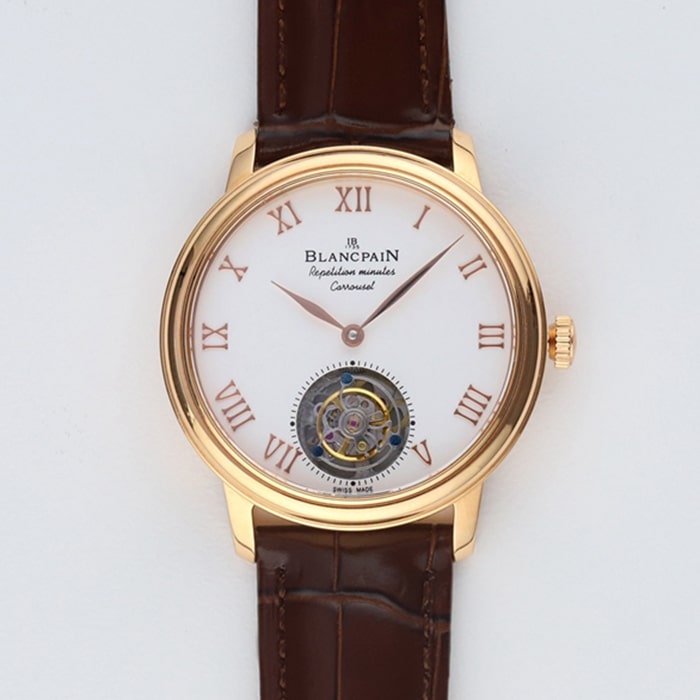 Reloj Blancpain Top Super Clone para hombre con correa Art Master Series y esfera blanca - TFL True Tourbillon