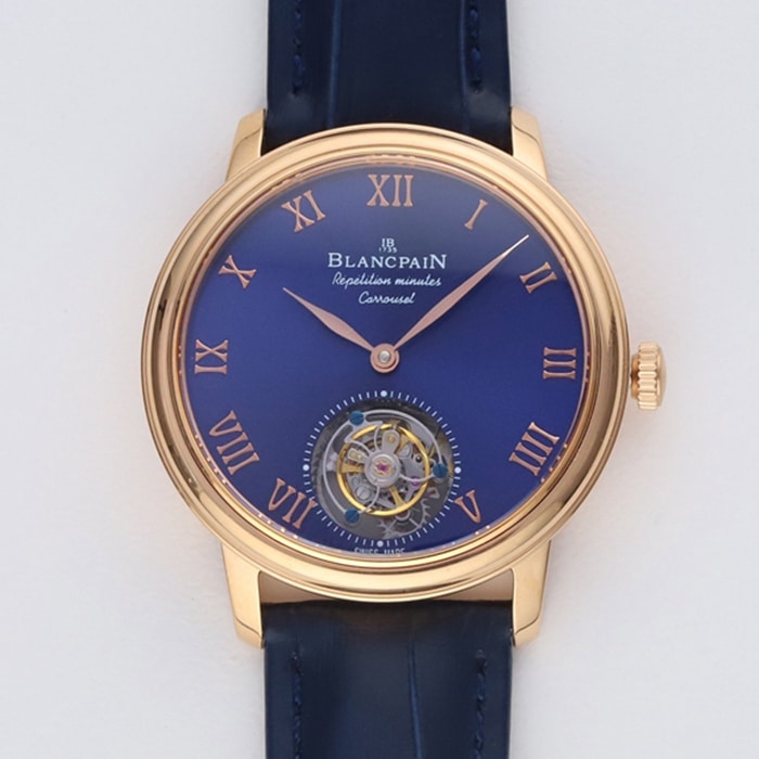 Blancpain Men’s Premium Blue Dial Art Master Series Leather Strap with True Tourbillon Craftsmanship