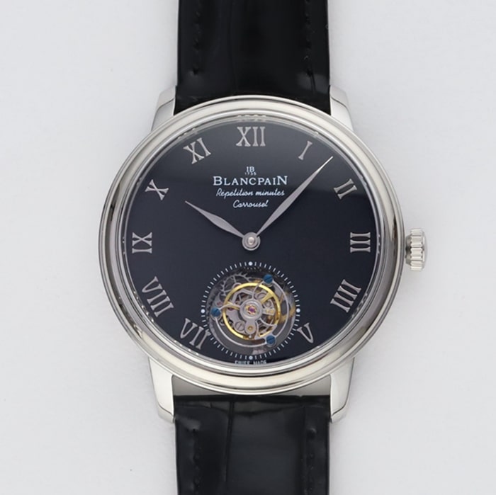 Blancpain Artisan Series Belt Watch with Black Dial and TFL True Tourbillon Craftsmanship