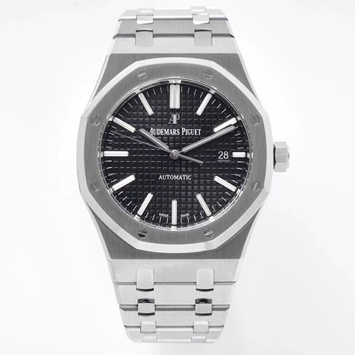 Audemars Piguet Royal Oak 15400V2 Men's Black Dial Mechanical Watch with Advanced Shock Absorber Steel Bracelet