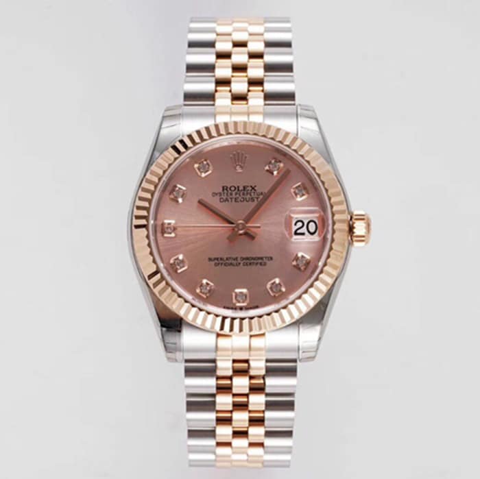 Men’s Brown Oyster Perpetual Rolex Log Type Steel Strap CollectWatch – Constant Elegance Super Clone
